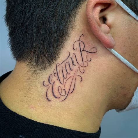 name neck tattoo designs